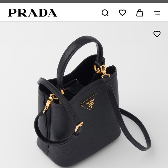 REAL DESIGNER PRADA- Small Saffiano Leather Prada Panier Bag - Picture 1 of 16